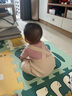 微獅牧尼男女寶寶針織背帶褲秋冬季嬰兒外穿連體褲子純色舉重長(zhǎng)褲 米杏 80 cm 曬單實(shí)拍圖