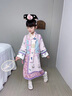 G.DUCK KIDS女童漢服春夏裝長袖兒童旗袍格格裝公主古裝中國風清朝民族風演出 粉色 90碼建議80-90cm1歲半-2歲cm 曬單實拍圖