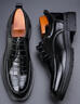 卡帝樂(lè )鱷魚(yú)（CARTELO）英倫休閑皮鞋男百搭厚底商務(wù)正裝鞋低幫男士皮鞋9979黑色42 曬單實(shí)拍圖