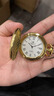 鉆石上海鉆石牌手表全自動(dòng)機械懷表日歷復古翻蓋大數字男女士護士掛表 金色羅馬款 48mm 曬單實(shí)拍圖