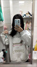 妙奕嘉無(wú)帽潮流衛(wèi)衣女秋季女裝新款外套運(yùn)動(dòng)長(zhǎng)袖短款小個(gè)子上衣大碼學(xué)生 白灰色滑板小狗衛(wèi)衣 2XL 【建議120-140斤】 曬單實(shí)拍圖