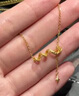 中國(guó)黃金（CHINA GOLD）閃耀靈蛇黃金項(xiàng)鏈足金卷卷蛇金項(xiàng)鏈女款蛇年首飾送女友老婆禮物 約3.76g+玫瑰禮盒 曬單實(shí)拍圖