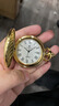鉆石上海鉆石牌手表全自動(dòng)機械懷表日歷復古翻蓋大數字男女士護士掛表 金色羅馬款 48mm 曬單實(shí)拍圖