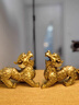 匯品簡(jiǎn)（HUIPINJIAN）銅貔貅擺件一對(duì)黃銅招貔恘大號(hào)皮丘銅制貔貅財(cái)客廳酒柜辦公室禮品 5號(hào) 金錢(qián)貔貅一對(duì) 曬單實(shí)拍圖