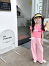 mlgt kids童裝女童牛仔套裝春秋季新款洋氣女孩休閑花朵衣服兒童外套 粉色套裝 【夏裝】（不含帽子. 90 cm 【建議身高85cm左右】 曬單實(shí)拍圖