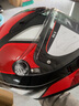 AGV K6S碳芳綸纖維大尾翼摩托車(chē)頭盔機車(chē)全盔賽車(chē)男女四季通風(fēng)3C HYPHEN BLACK RED WHITE XL（適合59-60頭圍） 曬單實(shí)拍圖