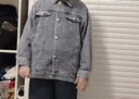 真維斯男童牛仔外套春秋款兒童帥氣夾克上衣中大童新款春裝學生時尚童裝 藍 云紋中國 160 曬單實拍圖