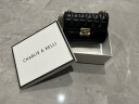 CHARLIE&KELLI CK品牌包包女包2024新款母亲节礼物链条菱格小方包单肩斜挎 黑色 晒单实拍图