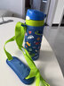 膳魔師（THERMOS）日本進(jìn)口保溫杯兒童學(xué)生寶寶幼兒園吸管背帶不銹鋼便攜水杯子 FHL藍色小車(chē) 400ml 吸管 曬單實(shí)拍圖