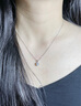 ZDZSH莫桑石999足銀項鏈女輕奢小眾新款七夕情人節(jié)生日新年禮物送女友 白金款【順豐】 曬單實拍圖