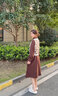 香影針織馬甲連衣裙套裝女2024秋冬季新款氣質(zhì)復(fù)古裙子穿搭一整套 咖啡 M 曬單實拍圖