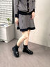 紅蜻蜓女靴時裝靴瘦瘦靴冬季新款加絨保暖厚底增高中筒靴馬丁靴短靴 黑色（加絨） 35 曬單實拍圖