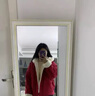 羅蒙（ROMON）仿羊羔毛外套女秋冬2025新款韓版寬松連帽加絨加厚時(shí)尚休閑派克服 酒紅色 L -110-120斤拍 曬單實(shí)拍圖