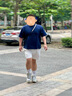 韋恩澤維爾 WAYNEXZAVIER大碼五分袖t恤男白色夏季圓領(lǐng)重磅加肥加大胖子潮牌7911 寶藍(lán)色 5XL（250-270斤） 曬單實(shí)拍圖