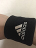 阿迪達(dá)斯（adidas） 護(hù)腕男女運動健身手腕護(hù)具網(wǎng)球羽毛球籃球吸汗擦汗護(hù)手腕 短款黑色護(hù)腕IC3567 曬單實拍圖