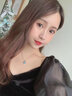 mini&yaya海洋之心銀項(xiàng)鏈女高級(jí)感吊墜女生日七夕情人節(jié)禮物送女友老婆實(shí)用 海洋之心項(xiàng)鏈 曬單實(shí)拍圖