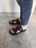 紅蜻蜓 男士皮涼鞋夏季頭層牛皮戶(hù)外沙灘鞋男潮百搭透氣戶(hù)外兩穿休閑涼拖鞋男 WTT222401 黑色 41 曬單實(shí)拍圖