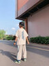 McTicco男童套裝夏裝兒童t恤洋氣童裝休閑運(yùn)動(dòng)夏季中大童男孩潮帥氣時(shí)髦 3535白色+5626灰色【冰絲套裝】 150碼（140-150cm） 曬單實(shí)拍圖