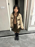 G.DUCKKIDS小黃鴨女童半身裙兒童百褶裙秋冬中大童毛呢裙女孩冬裝裙子校服裙 黑色 120 尺碼5~6歲【110-120cm】 曬單實拍圖