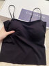 CleainKorte正品外擴吊帶內(nèi)衣女帶胸墊美背小胸顯大無痕聚攏漫畫文胸外穿背心 【短款】黑色 M （70C杯/75A/75B） 曬單實拍圖