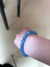 朱夢(mèng)緣配證書(shū)海藍寶手串男女款藍色天然水晶手鏈送女友馬年本命年禮物 9毫米珠徑-女士舒適款 曬單實(shí)拍圖