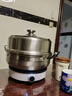 功達304蒸鍋不銹鋼 家用 多層大小蒸籠  湯鍋火鍋蒸鍋多用 304蒸火鍋 1層 32cm 曬單實(shí)拍圖