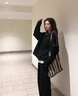 安踏運(yùn)動(dòng)套裝女2025年秋冬季長(zhǎng)袖長(zhǎng)褲兩件套衛(wèi)衣衛(wèi)褲跑步健身服 基礎(chǔ)黑 L 曬單實(shí)拍圖