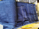 春夏季百搭男士牛仔褲直筒寬松中年男薄款牛仔褲高腰彈力休閑長(cháng)褲 5155深藍 35 碼=2尺8腰圍 曬單實(shí)拍圖