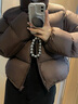 GARNUO黑色短款羽絨服女小個(gè)子肯豆風(fēng)2025新款冬季白鴨絨加厚面包服外套 棕色 M 【101-115】 曬單實(shí)拍圖