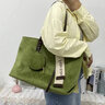 CLEHAN&KITECK女包包2025新款大容量女包帆布包上班通勤托特包生日禮物送女友 綠色 曬單實(shí)拍圖