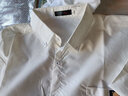 星禾萊短袖襯衫男士夏季薄款韓版潮流七.分袖襯衫港風(fēng)日系痞帥氣冰上衣 白色 XL 曬單實(shí)拍圖