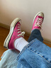 匡威（Converse）官方 1970S男女低幫帆布鞋火龍果粉亮粉色A07083C A07083C 35 曬單實(shí)拍圖