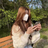 LPOX針織衫女2025秋季新款學(xué)院風(fēng)小個(gè)子短款毛衣外套女寬松百搭毛衣女 米白色 M 【80-100斤】 曬單實(shí)拍圖