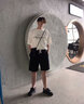 京獅戴爾短褲男夏季男士針織五分褲薄夏天大碼休閑寬松棉質(zhì)運動(dòng)短褲中褲潮 黑色DK02 XL（建議145-165斤） 曬單實(shí)拍圖