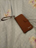 多蘭德蘋(píng)果13手機殼iPhone13Pro真皮保護套13ProMax翻蓋皮套13mini全包防摔插卡 蘋(píng)果 13 （6.1英寸）棕色 曬單實(shí)拍圖