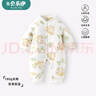 貝樂(lè )咿嬰兒衣服夾棉連體衣秋冬款加厚0-2歲男女寶寶保暖爬爬服A類(lèi)睡衣 5994蘋(píng)果熊 59cm （1-3個(gè)月8-12斤） 曬單實(shí)拍圖