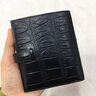 胤尚YS 鱷魚皮片包男女卡片包超薄多卡位大容量卡包90100-2A 黑色（無(wú)拼接） 曬單實(shí)拍圖