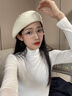 唐獅;TONLION2024新款貝雷帽女ins潮網(wǎng)紅韓版蓓蕾帽大頭圍帽子女春秋冬季百搭 米色 曬單實拍圖