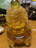 MOREISAN琉璃聚寶盆擺件中式輕奢創(chuàng)意家居辦公室客廳玄關(guān)鼎擺件送朋友送長輩喬遷開業(yè)禮品 大號金琥色琉璃祥龍開運(yùn) 曬單實(shí)拍圖