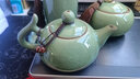 (JD倉(cāng)發(fā)貨)龍泉青瓷 茶具茶壺 小茶壺冰裂釉單壺紫砂陶瓷功夫茶具茶壺過濾 哥窯梅子青230ML 曬單實(shí)拍圖