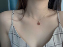 Grace Girl十芒星鉆石項鏈女輕奢吊墜銀玫瑰金鎖骨鏈生日禮物送女友 鉆石羅盤項鏈+輕奢禮盒 曬單實拍圖