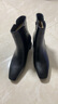 金利來(lái)（Goldlion）女靴短筒女靴秋冬粗跟通勤時(shí)裝靴方頭真皮短靴女 黑色35 曬單實(shí)拍圖