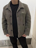 皮爾卡丹（pierre cardin）高檔金貂絨翻領(lǐng)外套男士加棉加厚秋冬新款休閑短款保暖呢子夾克男 駝色 XL【建議體重140-160斤】 曬單實(shí)拍圖