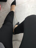 韓依索絲高腰微喇叭褲女顯瘦休閑褲2025春秋新款黑色修身垂感彈力女裝褲子 黑色春秋微喇叭-扣子拉鏈 M 曬單實(shí)拍圖