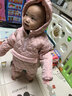 樂(lè )芭鼠童裝女寶寶套裝加厚冬季新款洋氣外穿兒童衛衣套裝秋冬裝夾棉保暖1-3-5-7歲嬰幼童女小童棉衣 藕粉色（夾棉加厚） 90碼建議1-2歲 ( 80-90cm ) 曬單實(shí)拍圖
