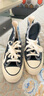 匡威（Converse）男鞋女鞋  黑白經(jīng)典款高幫帆布鞋常青款學(xué)生情侶運動(dòng)休閑鞋板鞋 高幫黑白/經(jīng)典熱推 37 曬單實(shí)拍圖