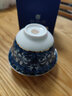 寧不凡（NINGBUFAN）三才蓋碗陶瓷茶杯帶蓋功夫茶具青花德化白瓷泡茶碗家用 錦上添花怡心介杯-?。?20ml） 曬單實(shí)拍圖