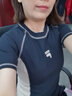 斐樂（FILA）FUSION潮牌女子短袖T恤夏季時尚修身針織套頭衫 深黑-BK S 曬單實拍圖