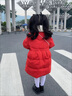 G.DUCKKIDS女童羽絨服外套2023新款兒童加厚冬裝寶寶漢服棉襖小女孩保暖上衣 紅色 90 建議身高80-90年齡2-3歲 曬單實(shí)拍圖