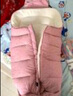 AtBabyHome嬰兒抱被秋冬季加厚兩用新生嬰兒用品初生防驚跳防踢睡袋外出包被 小號星星藍 【82CM適合0-3個(gè)月】 曬單實(shí)拍圖
